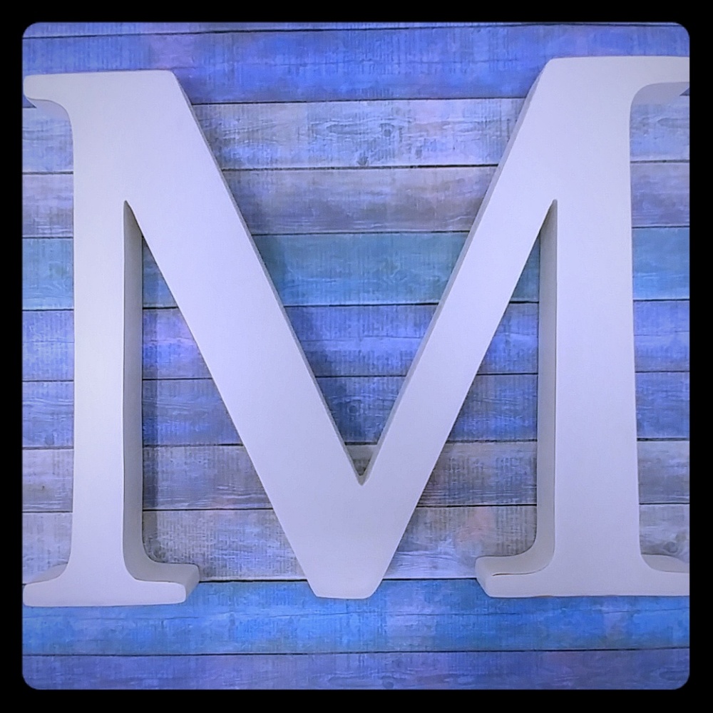 Pottery Barn Kids White wood letter M